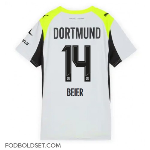 Borussia Dortmund Maximilian Beier #14 Udebanetrøje Dame 2025-26 Kortærmet